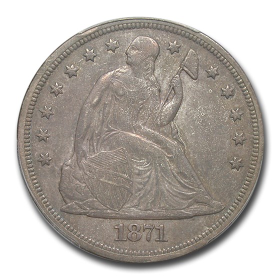 1871 Liberty Seated Dollar VF-35 PCGS 1871 Liberty Seated Dollar VF-35 PCGS